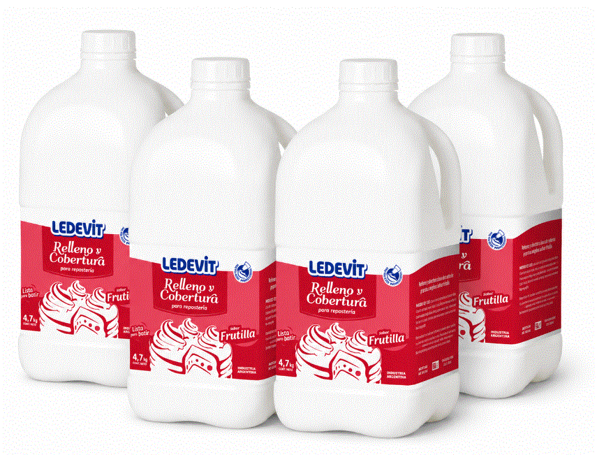 Ledevit Crema Frutilla Caja 4 x 4.7K 