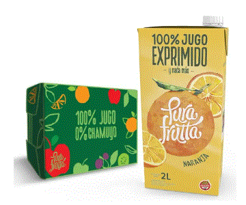 PURA FRUTA Jugo 100% Exprimido Pura Frutta Naranja Caja 6 x 2000ml