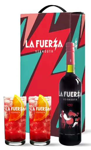 Vermú La Fuerza - Rosso Estuche 1 Botella + 2 vasos