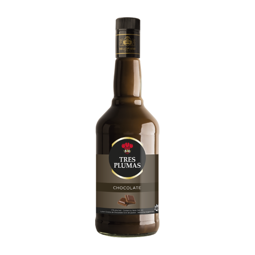 Licor Tres Plumas  - Chocolate Botella 700c
