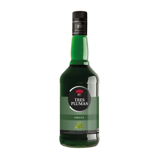 Licor Tres Plumas  - Menta Botella 700c