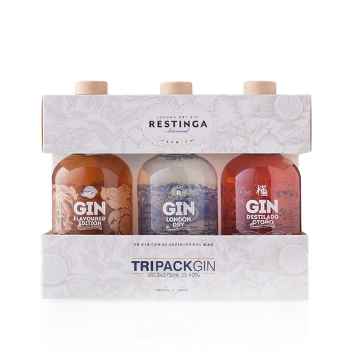 [3750] Gin Restinga - TriPack Estuche 750c