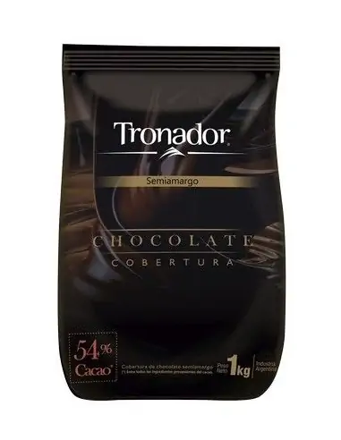Chocolate cobertura Tronador en pins - Caja 6k