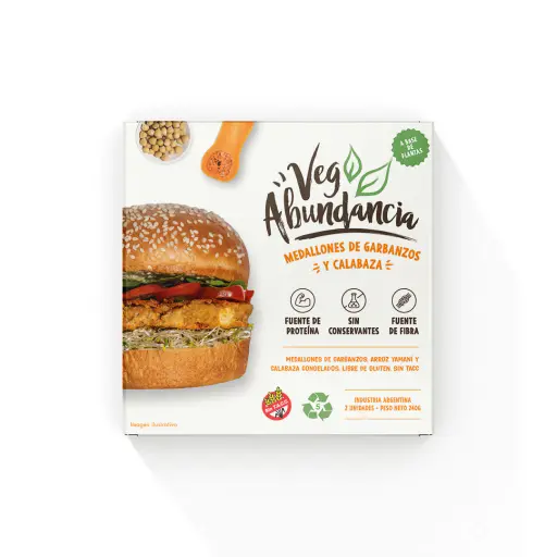 Veg Abundancia Hamburguesa - Garbanzos y Calabaza 250g