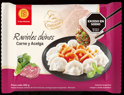 [004] Fu Bao Ravioles Chinos - Carne y Acelga 400g