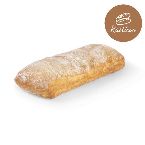 [P.104.12.0300] Pan Ciabatta Recta Tradicional Integral - Precocido Sapore - Caja 50u