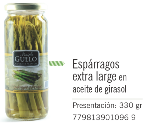 [259] Gullo - Espárragos Extra Large - Frasco 330g