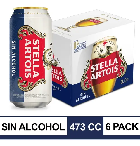 Cerveza Stella Artois - Sin Alcohol - Lata 473ml 