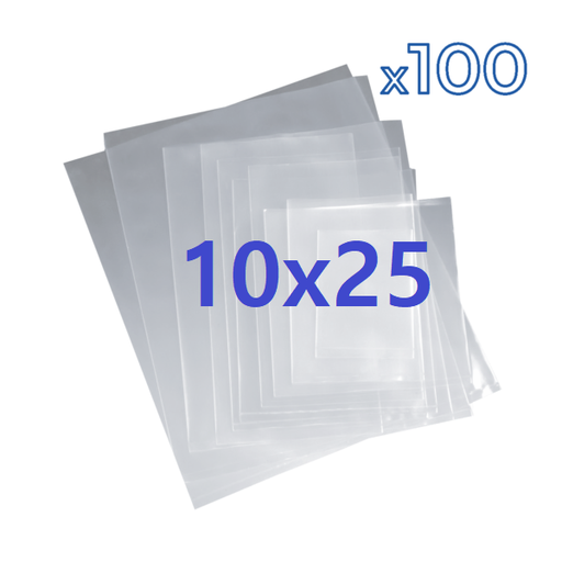 Bolsa POLIPROPILENO - Pack x100 Unidades - transparente 10*25cm