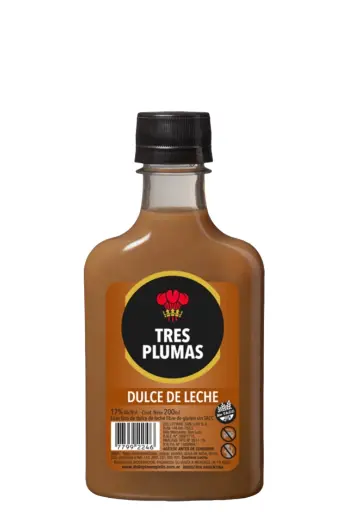 Licor Tres Plumas  - Dulce de leche Petaca 200ml