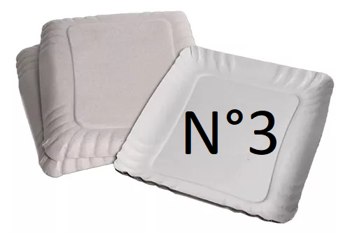 Bandeja Rectangular Nº3 - Cartón - 100u