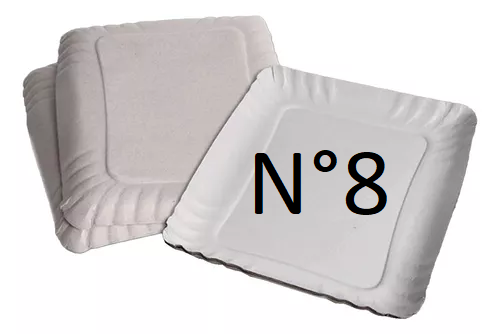 Bandeja Rectangular Nº8 - Cartón - 100u