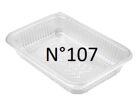 Bandeja 107 - Plástico PP - 100u