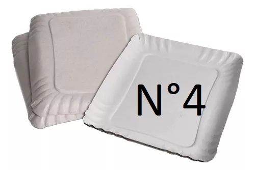 Bandeja Rectangular Nº4 - Cartón - 100u