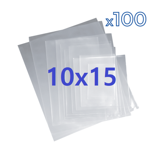 Bolsa POLIPROPILENO - Pack x100 Unidades - transparente 10*15cm