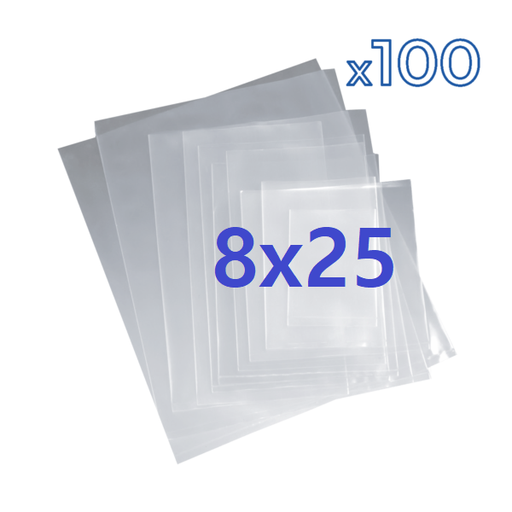 Bolsa POLIPROPILENO - Pack x100 Unidades - transparente 8*25cm