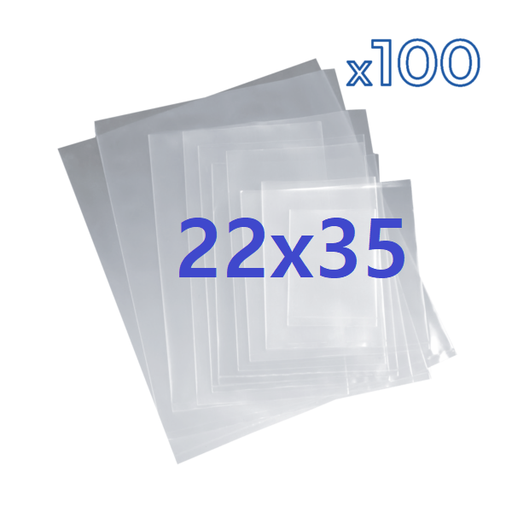 Bolsa POLIPROPILENO - Pack x100 Unidades - transparente 22*35cm