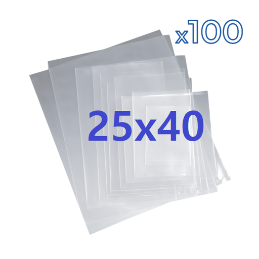 Bolsa POLIPROPILENO - Pack x100 Unidades - transparente 25*40cm