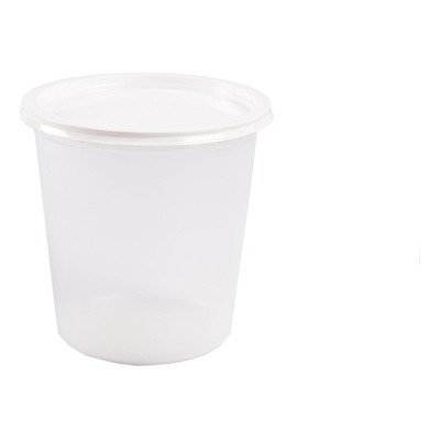 Pote Traslucido 9.5cm diámetro x 5cm Alto x 50u