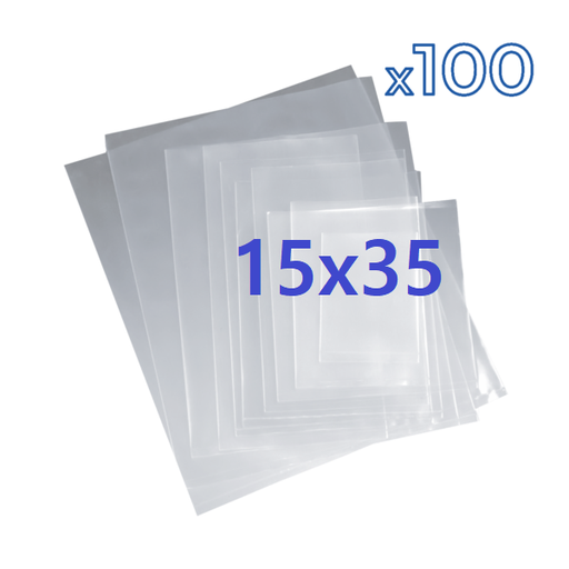 Bolsa POLIPROPILENO - Pack x100 Unidades - transparente 15*35cm 