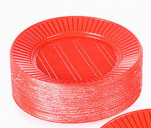 Plato para torta Plastico Rojo 20mm x 10u