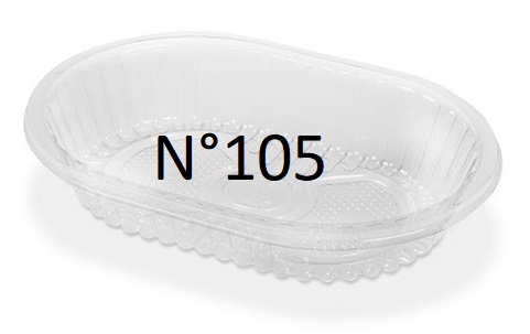 Tapa para Bandeja 106 Oval - Plástico PP - 100u
